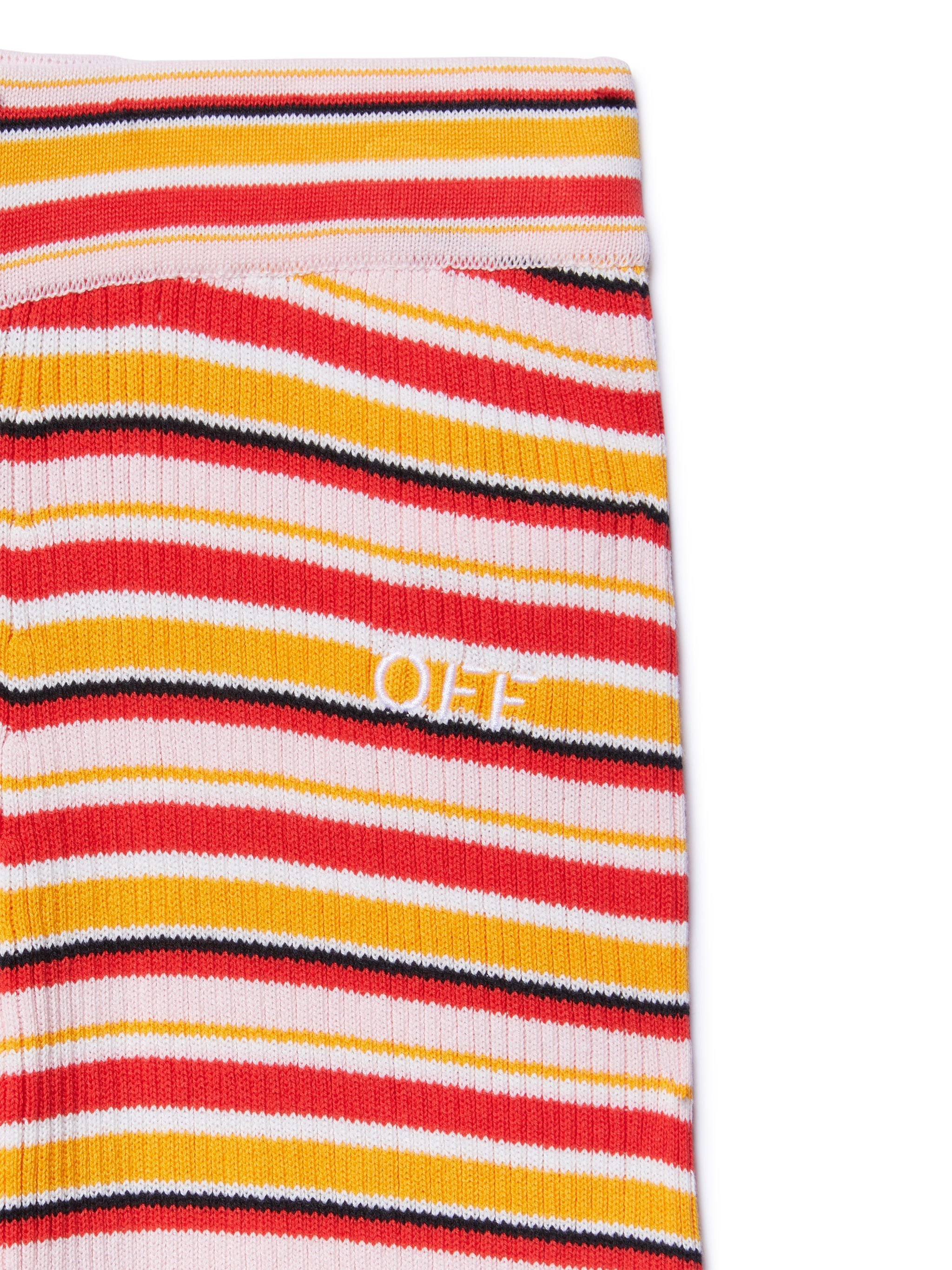 OFF WHITE Stamp Ribbed Knit Pants ORANGE OGHG002S25KNI001