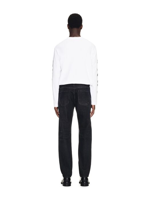 OFF WHITE Vintage Black Arrow Tapered Jeans BLACK OMYA175C99DEN001