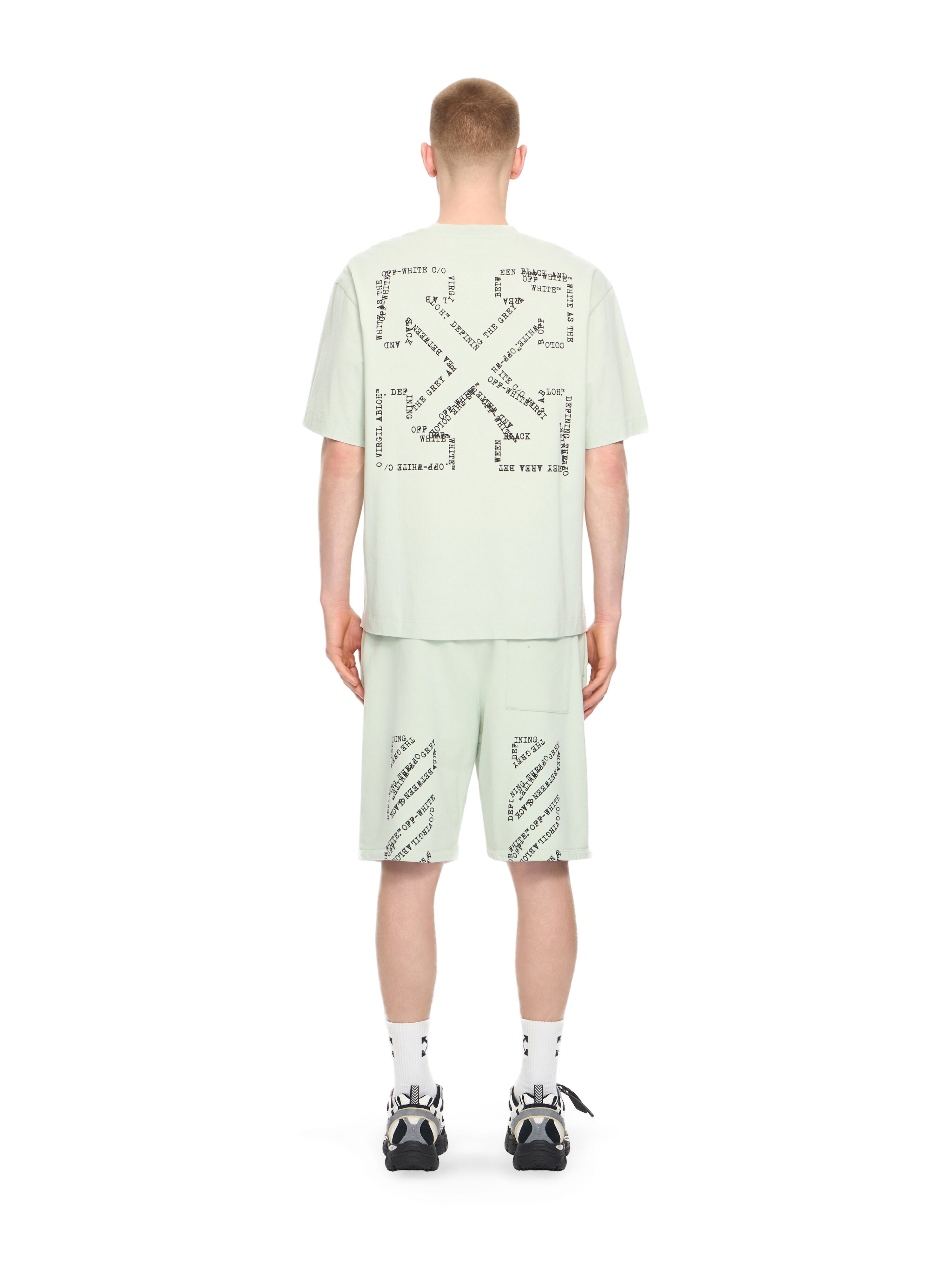 Type Diagonal Skate Sweatshorts in FADE OUT MINT for Men | Off-White™