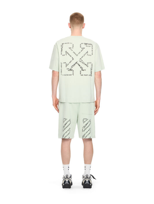 OFF WHITE Type Diagonal Skate Sweatshorts FADE OUT MINT 44MCI013S26F00B