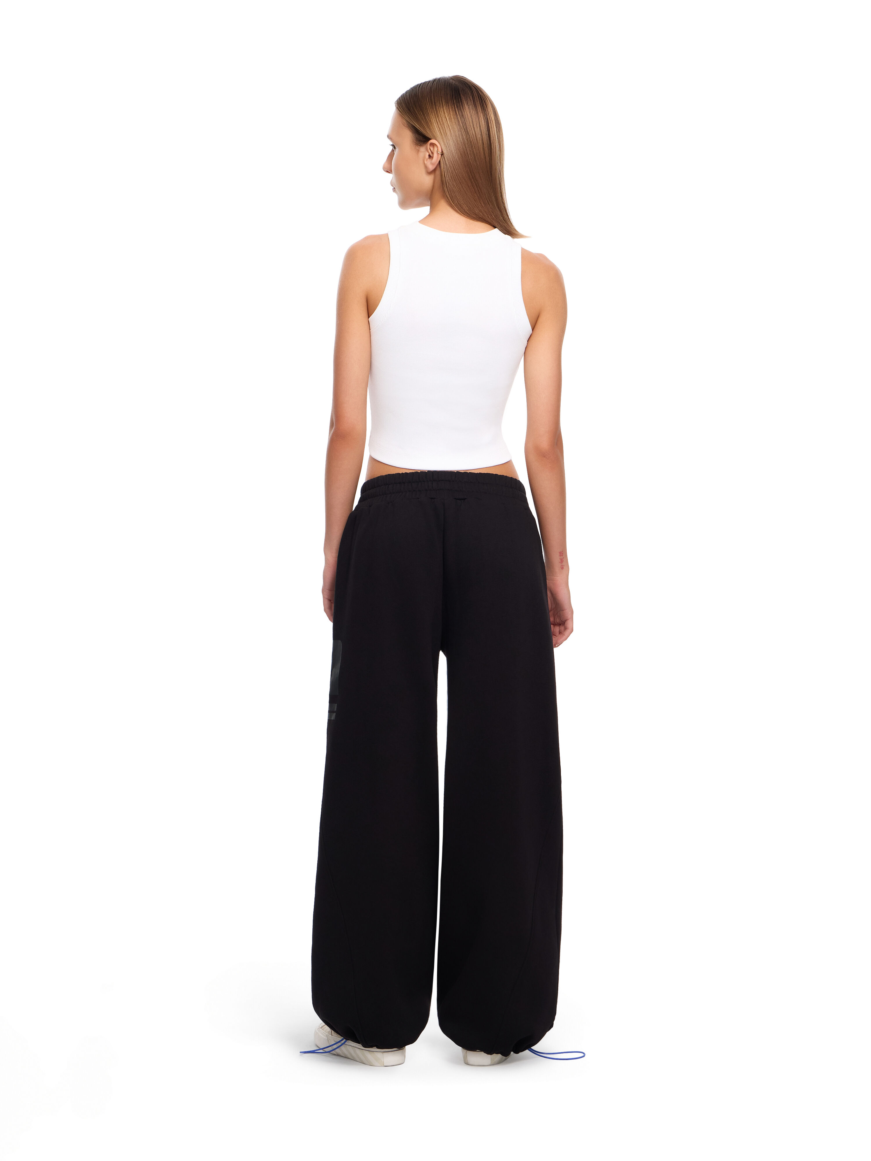 LAB L/AB Ribbed Crop Tank Top Bright White LABF2639A00033T