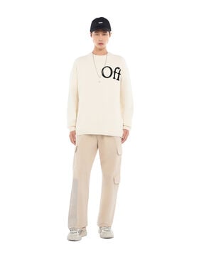 Big Bookish Cotton Gabardine Cargo Pants OFF WHITE Big Bookish Cotton Gabardine Cargo Pants STRING 44MCF04PF26F001