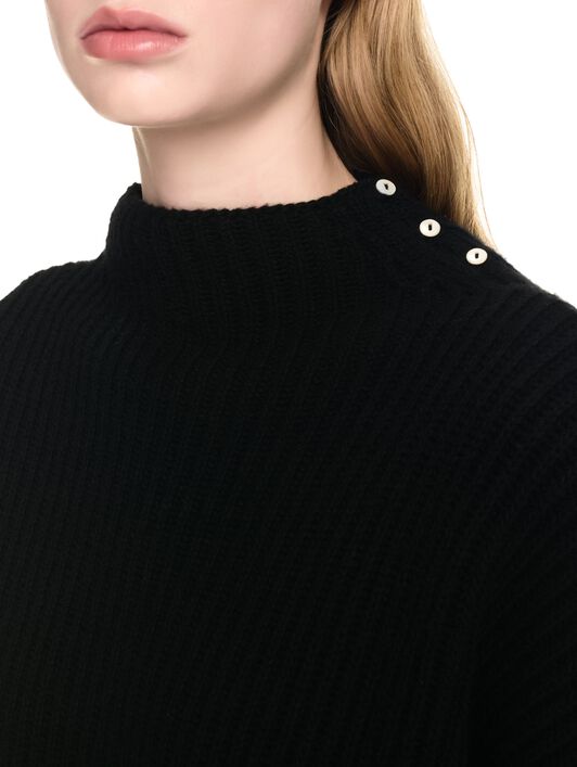 OFF WHITE Merino Wo Trim Arrow Turtlen BLACK OWHF054F24KNI001