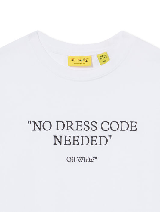 Quote No Dress Code T-Shirt OFF WHITE Quote No Dress Code T-Shirt WHITE 44BAA002F26J00I