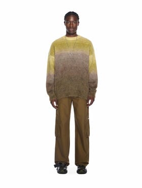 OFF WHITE Mohair Arrow Gradient Crewneck Sweater GREEN MOSS - BEECH OMHE170F25KNI001