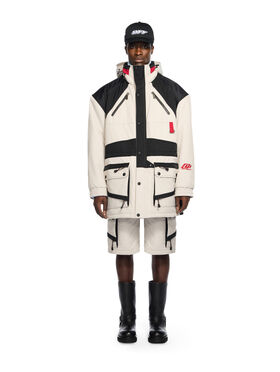 OFF WHITE Sporty Ow Col Block Parka OFF WHITE - BLACK OMEC039W25FAB001