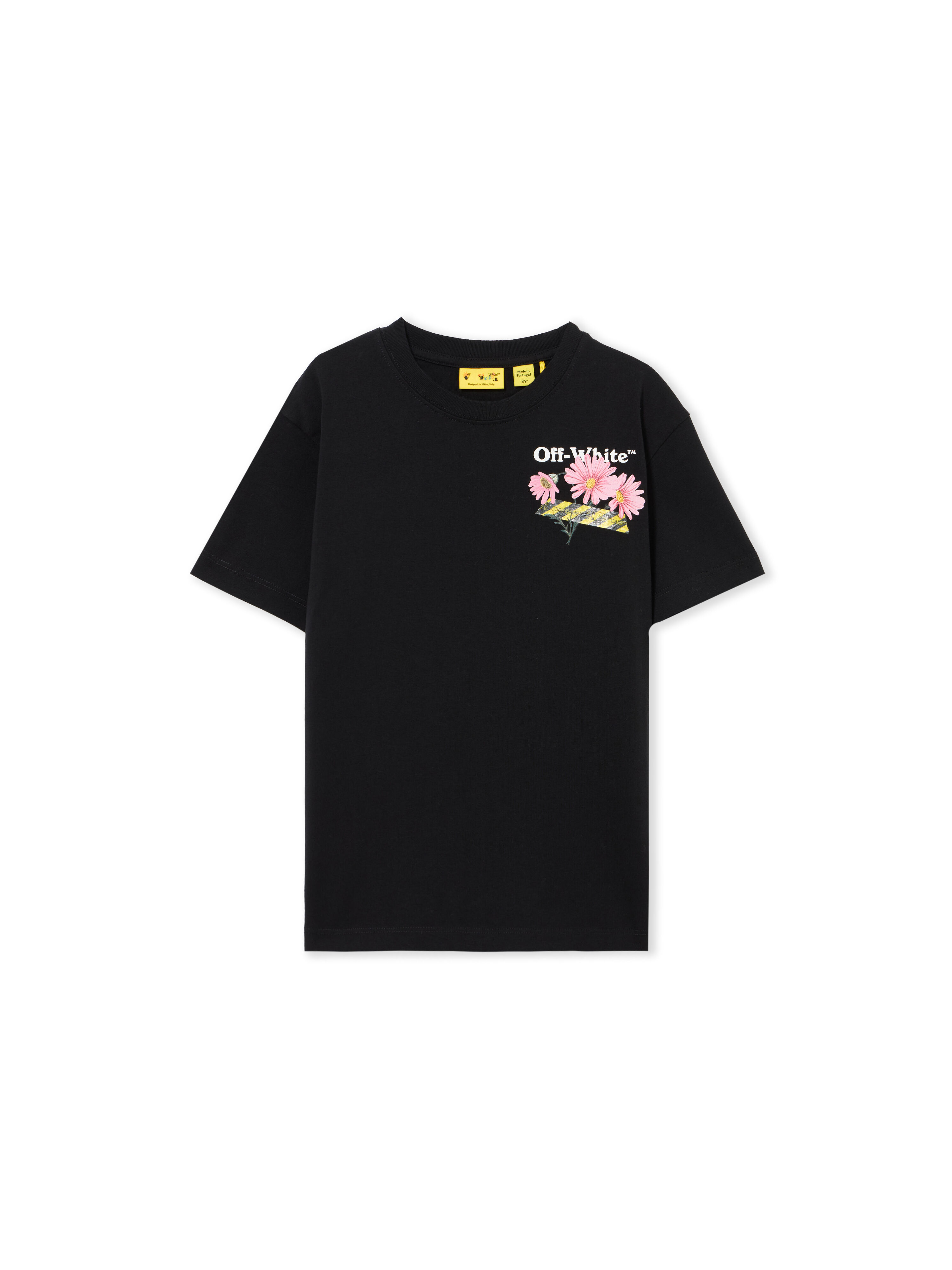 OFF WHITE Daisy Tape Tee S/S BLACK 44GAA001S26J004