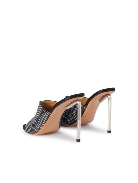 Shiny High Allen Satin Mule OFF WHITE Shiny High Allen Satin Mule BLACK OWIJ040S24FAB001