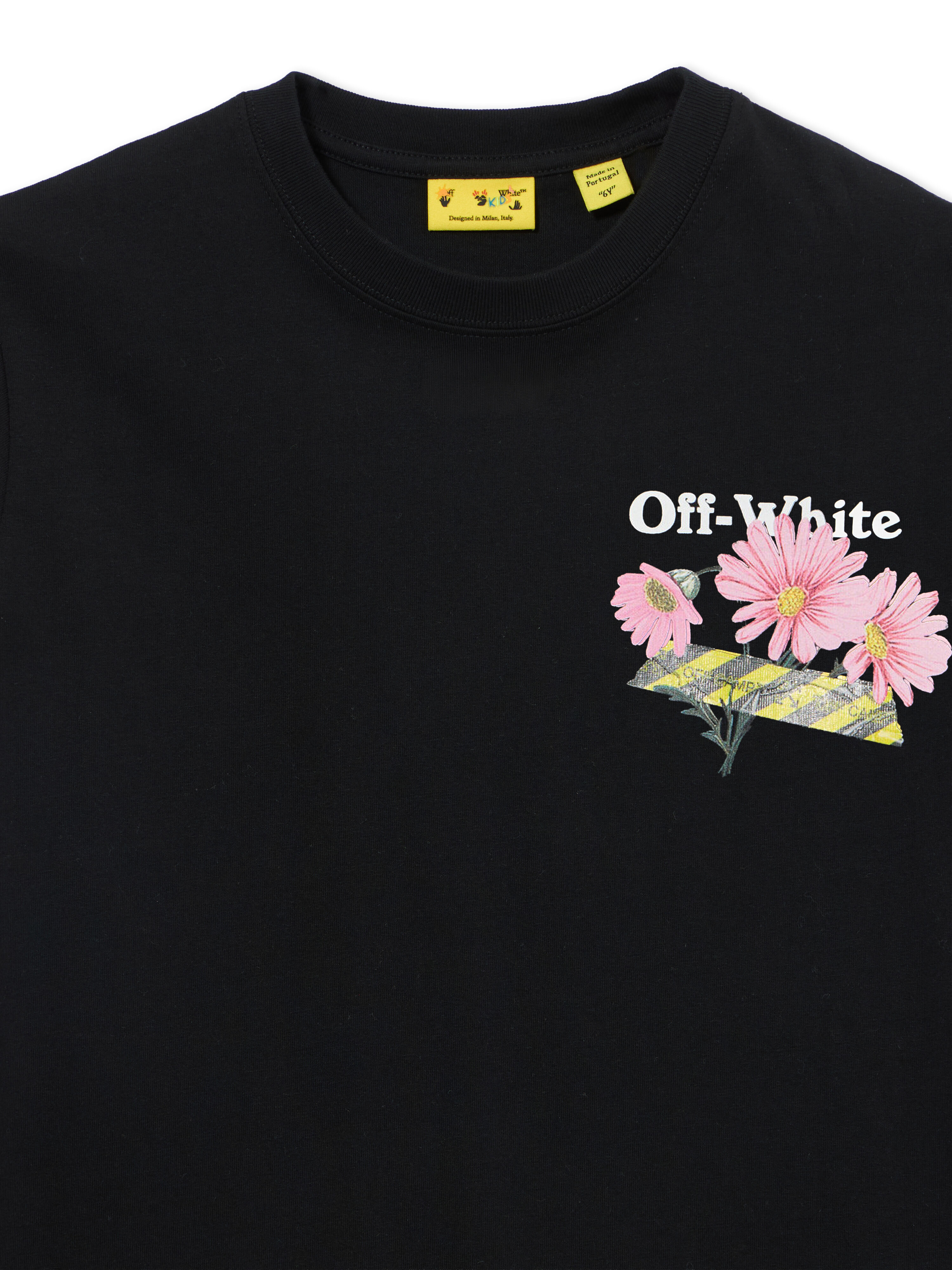 OFF WHITE Daisy Tape Tee S/S BLACK 44GAA001S26J004