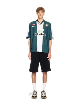 OFF WHITE Tiger 23 Soccer T-Shirt GREEN OMAA027T25JER00U