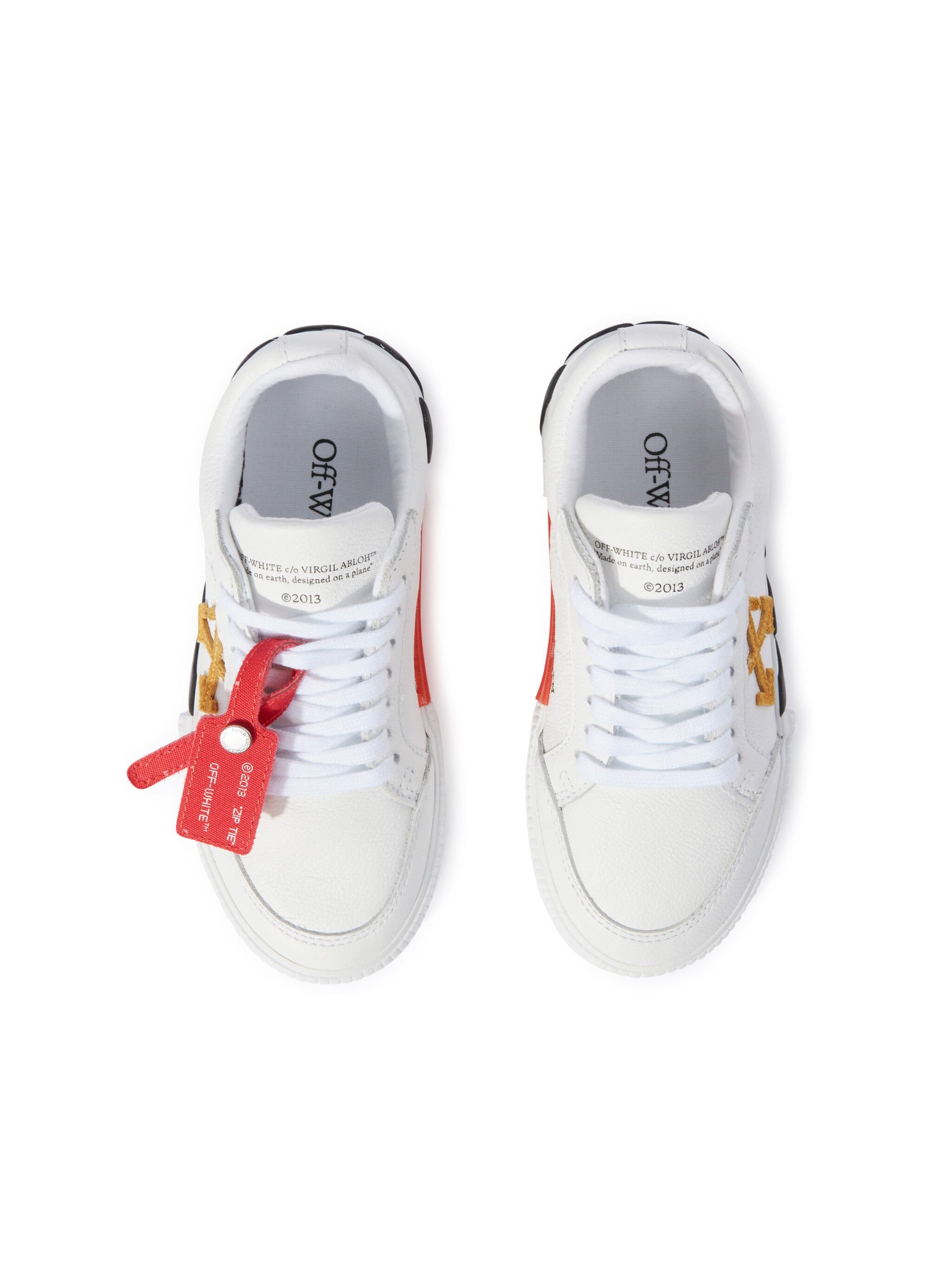 OFF WHITE Vulcanized Leather White/Ocher Yellow  OBIA003S25LEA001
