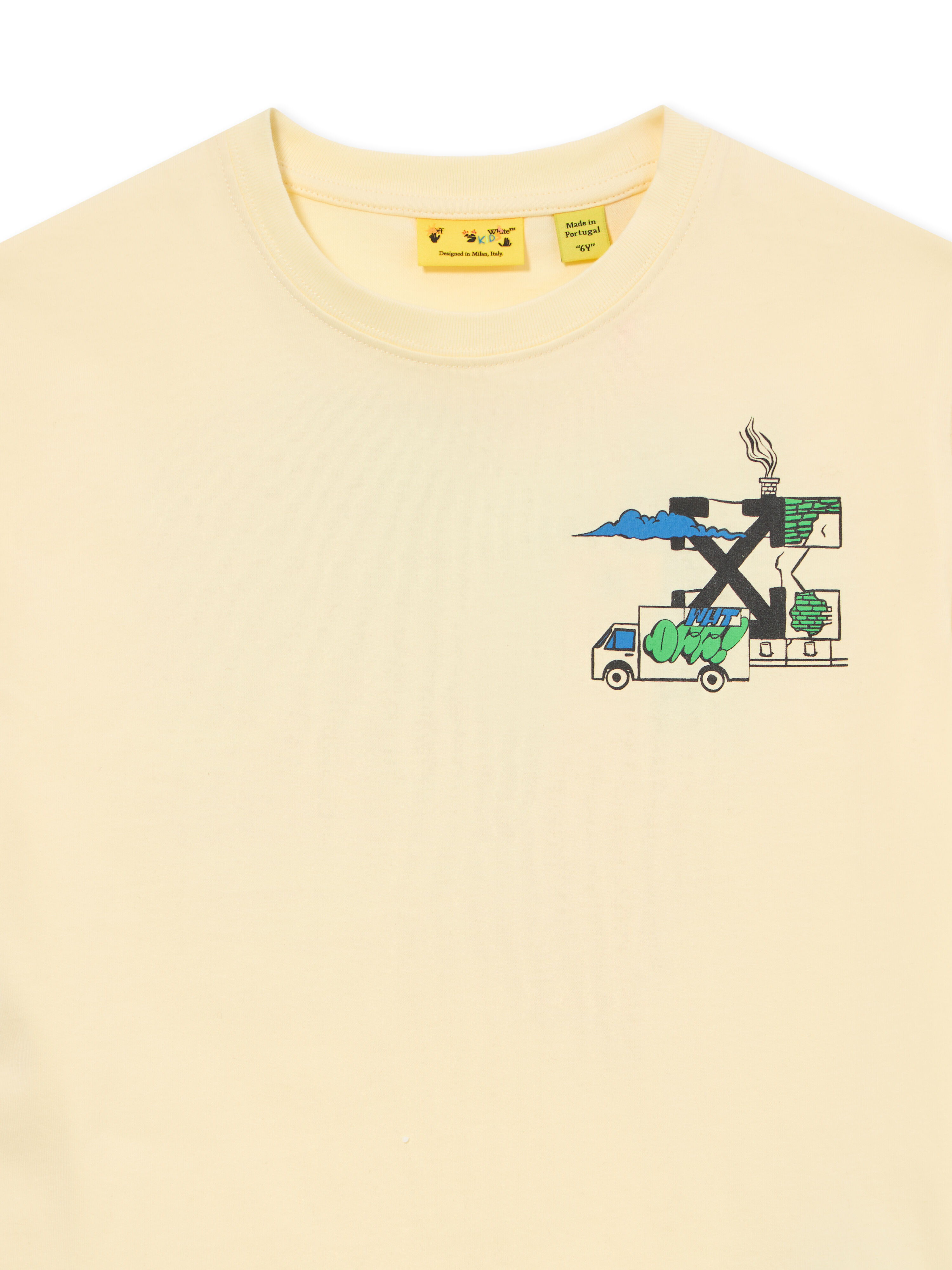 OFF WHITE Graffiti Tee S/S PEAR SORBET 44BAA002S26J003