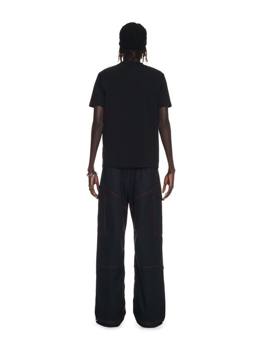 OFF WHITE Black Flock Arrow Slim S/S Tee BLACK OMAA027F24JER007