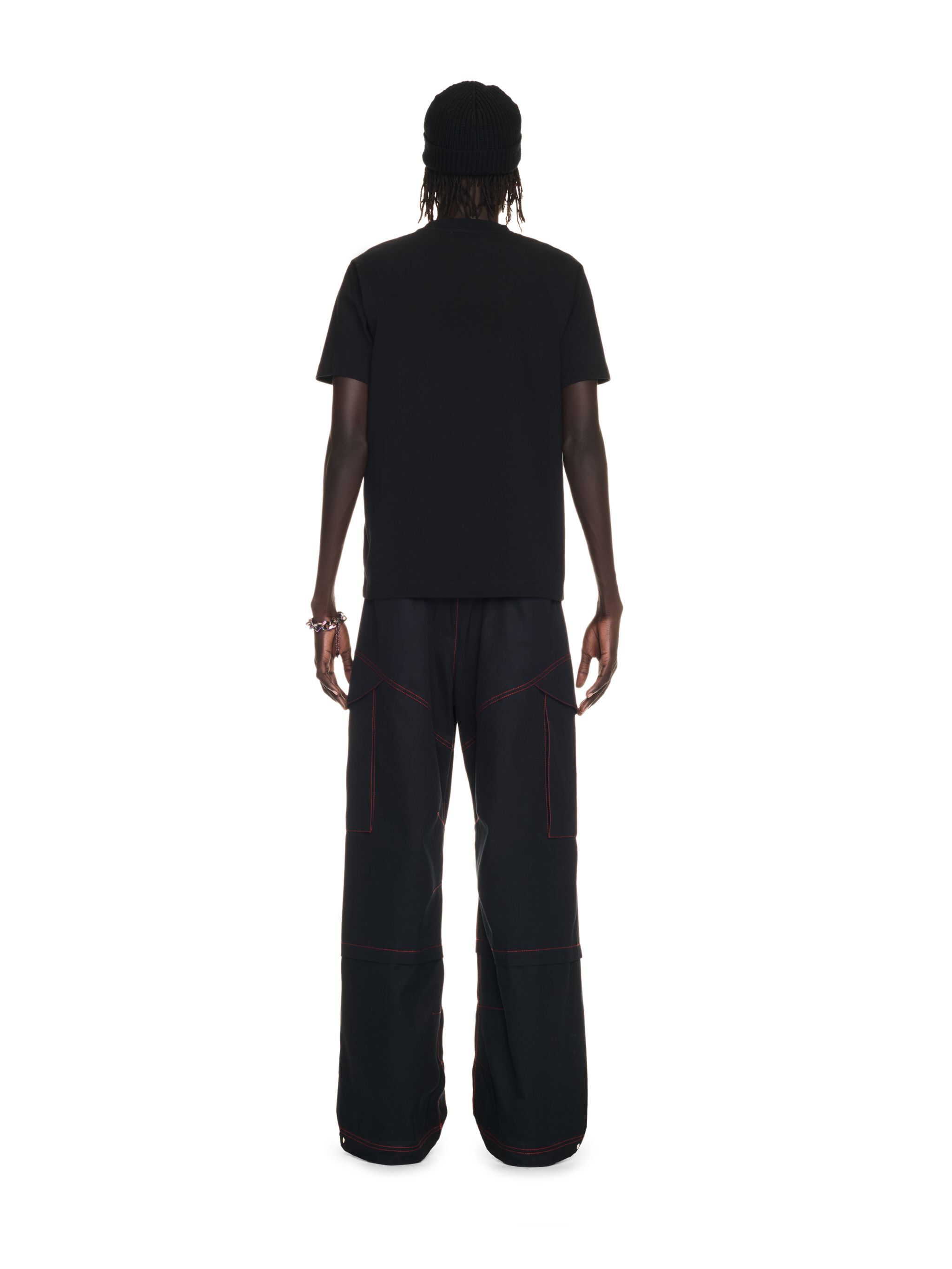 OFF WHITE Black Flock Arrow Slim S/S Tee BLACK OMAA027F24JER007
