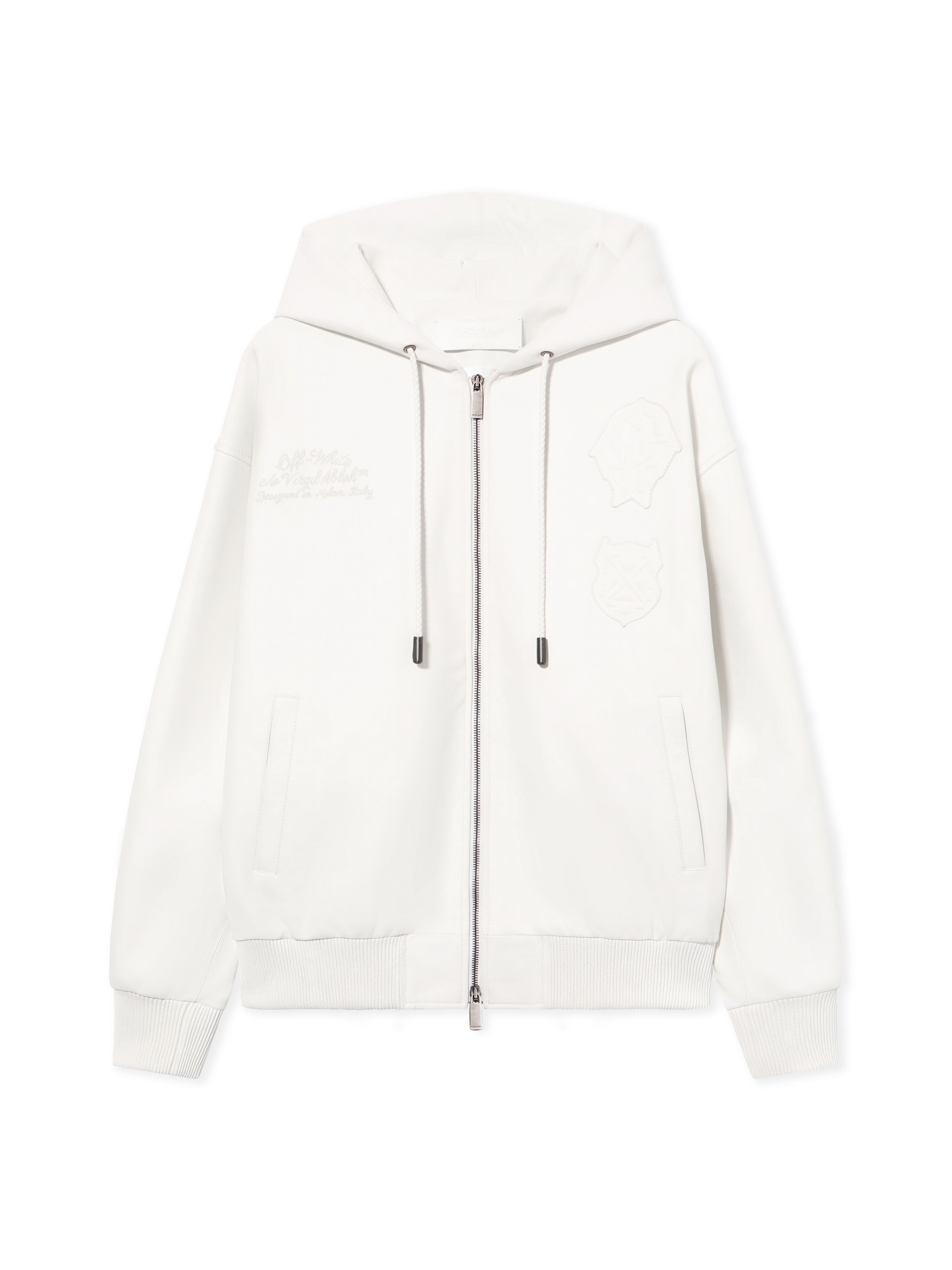 Royal Team Embroidery Zip Hoodie OFF WHITE Royal Team Embroidery Zip Hoodie WHITE 44XJA13RS26L003
