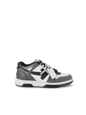 OFF WHITE Out Of Office Calf Leather Sneakers DARK GREY - BLACK OMIA189C99LEA013