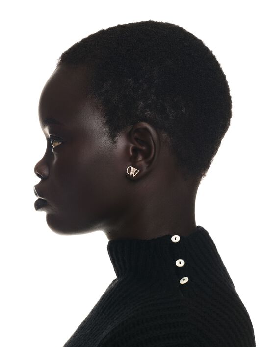 OFF WHITE Strass Ow Earrings GOLD OWOD299C99MET001