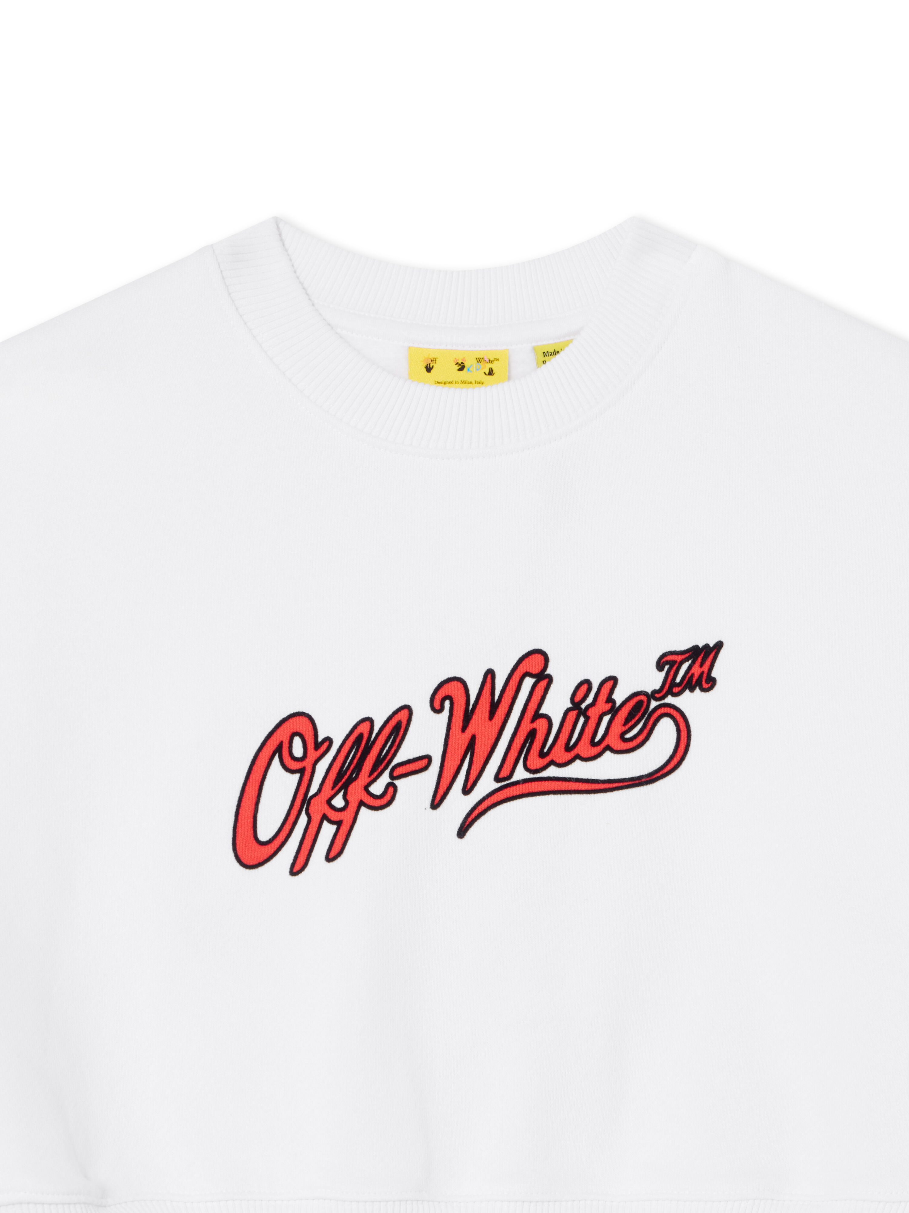 Vintage Logo Boxy Crewneck Sweatshirt OFF WHITE Vintage Logo Boxy Crewneck Sweatshirt WHITE 44GBA013F26F001
