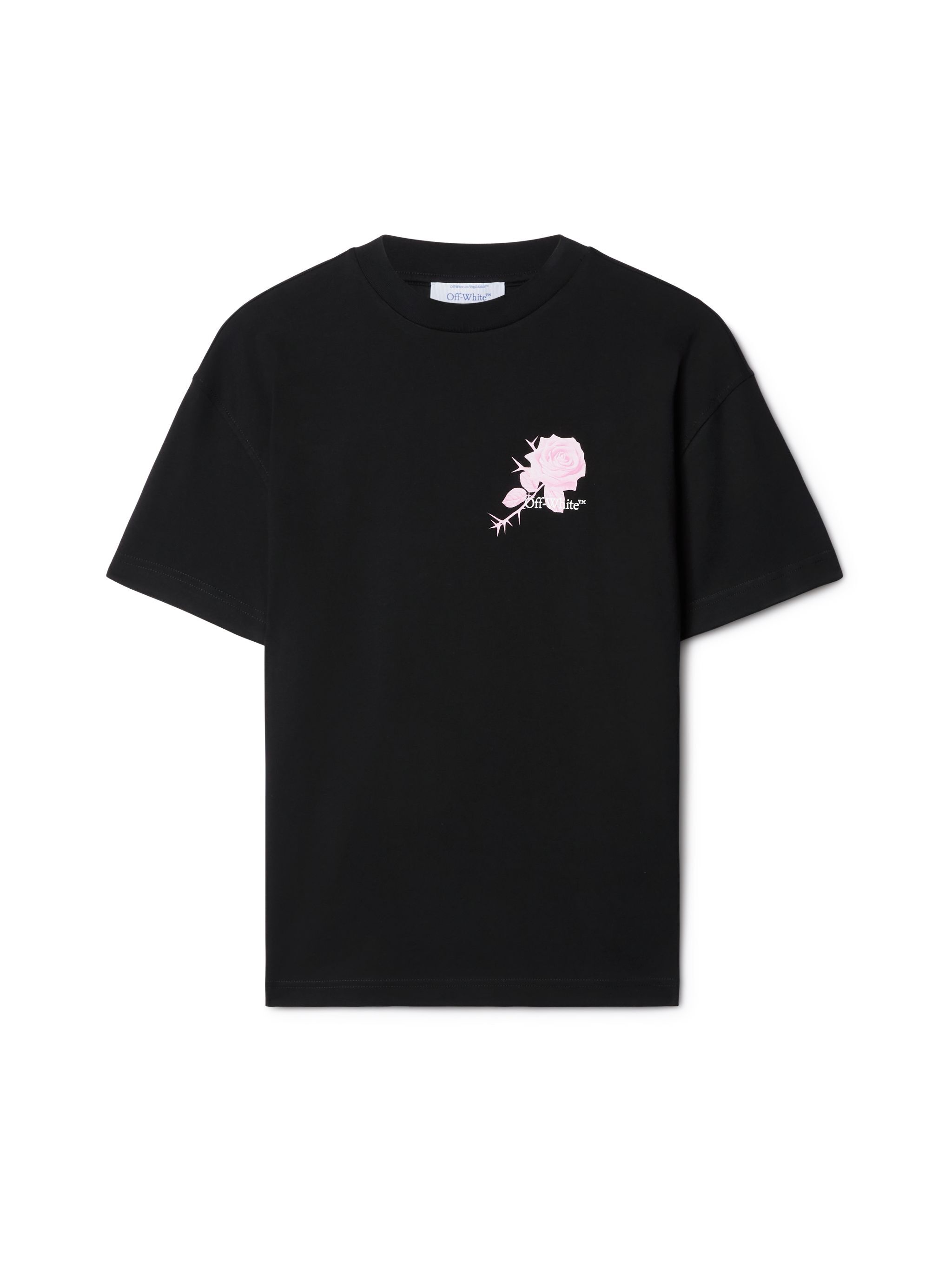 OFF WHITE Black Rose Arrow T-Shirt BLACK OWAA089S25JER001