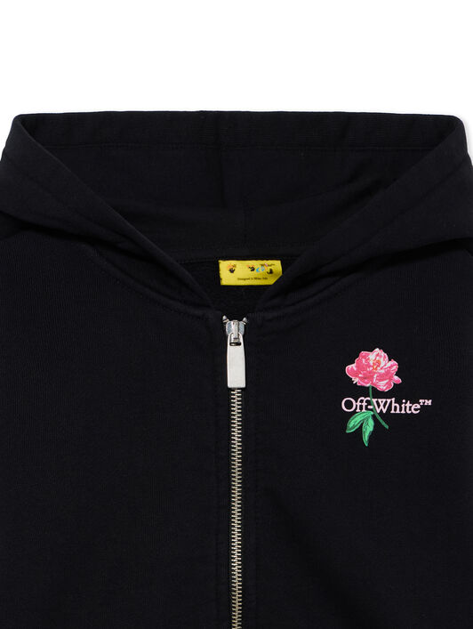 Arrow Flower Zip-Up Hoodie OFF WHITE Arrow Flower Zip-Up Hoodie BLACK 44GBE001F26F001