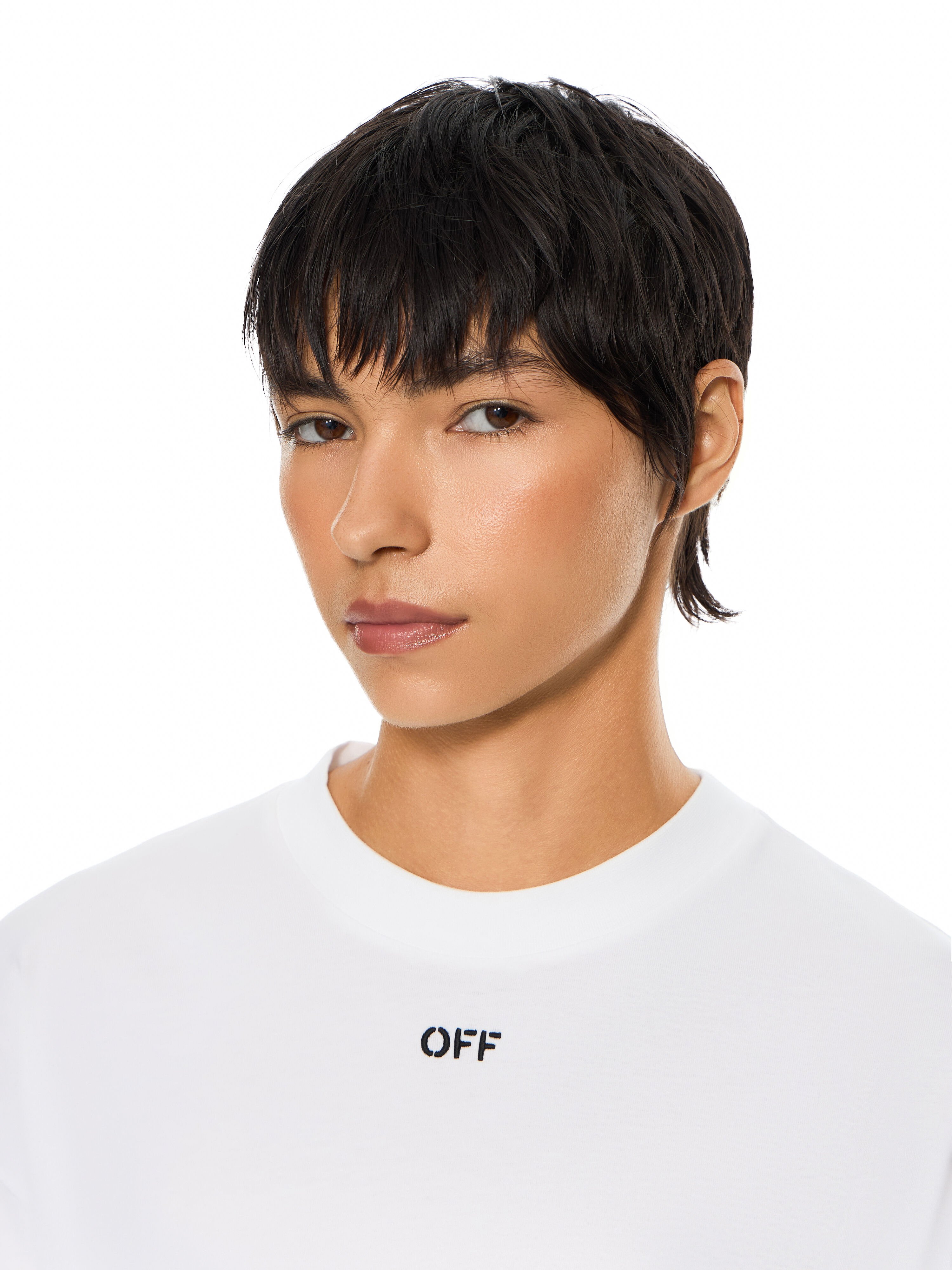 Off Stamp Shoulder T-Shirt OFF WHITE Off Stamp Shoulder T-Shirt White-Black 2FA00443T