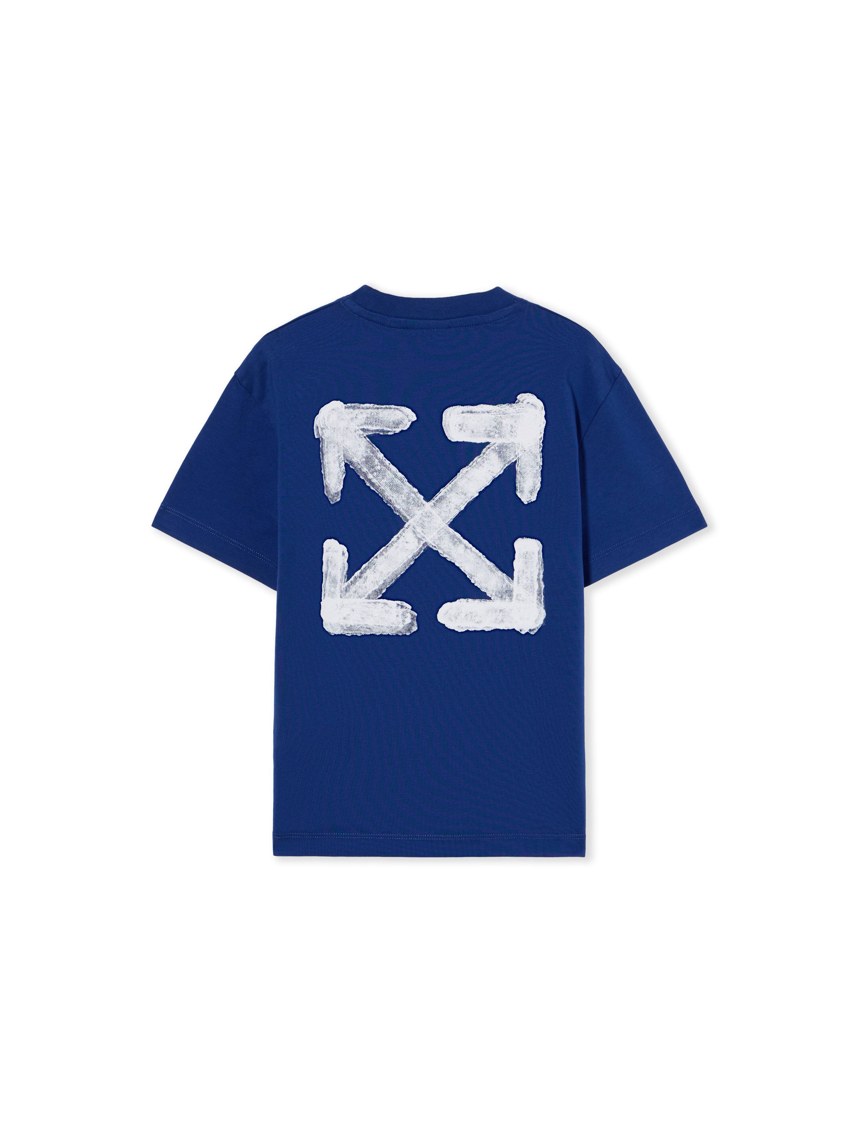 OFF WHITE Arrow Sponge T-Shirt BLUE - WHITE OBAA002F25JER003
