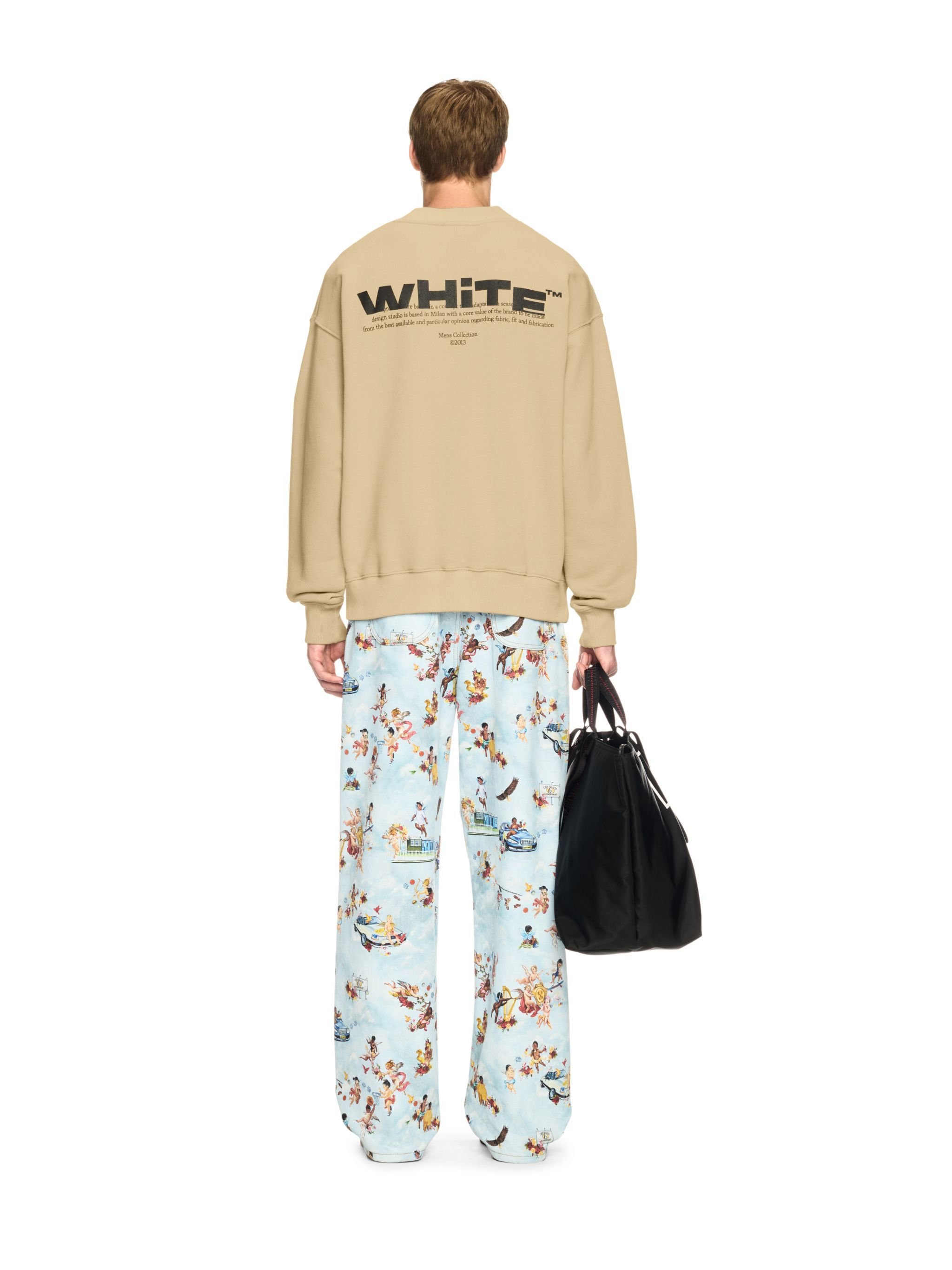 OFF WHITE Beige Off Split Sweatshirt NEUTRALS OMBA054S25FLE003