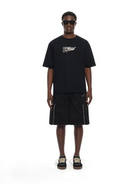OFF WHITE Owr Gd Gab Milit Relax Shorts BLACK 44XCS006S26F001
