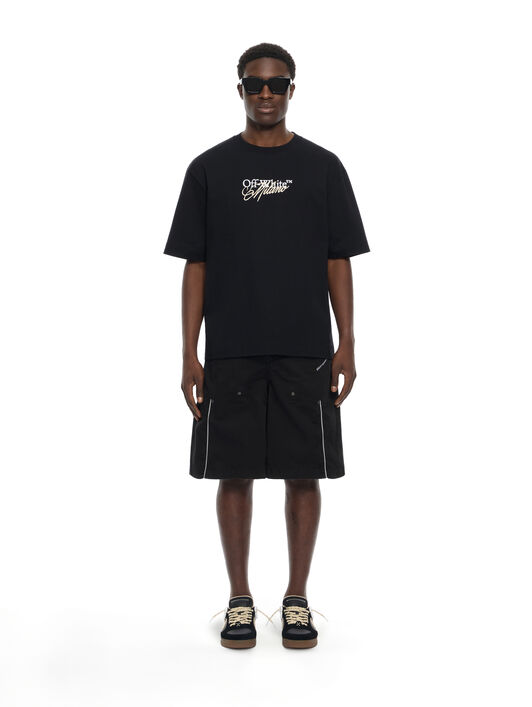 OFF WHITE Owr Gd Gab Milit Relax Shorts BLACK 44XCS006S26F001