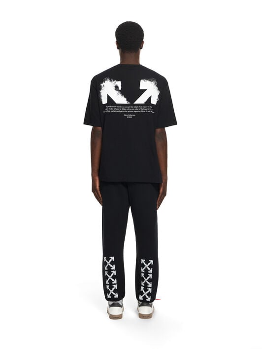 OFF WHITE Heraldic Arrow Cuffed Sweatpant BLACK 44MCH057S26F003