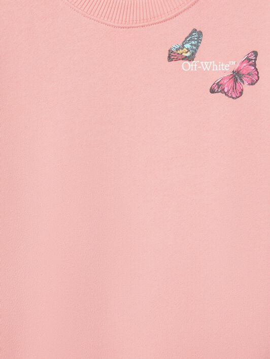 OFF WHITE Schmetterling Pfeil Sweatshirt ROSA OGBA001S25FLE005
