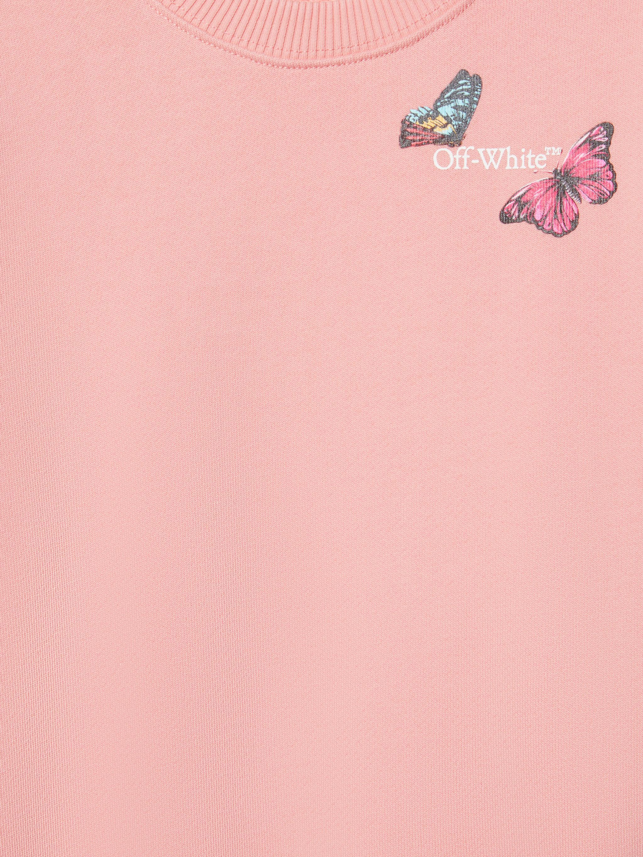 OFF WHITE Schmetterling Pfeil Sweatshirt ROSA OGBA001S25FLE005