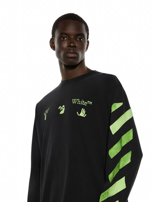 Bacco Arrow Skate Long Sleeve T-Shirt OFF WHITE Bacco Arrow Skate Long Sleeve T-Shirt VINTAGE BLACK 44MAB09CF26J008