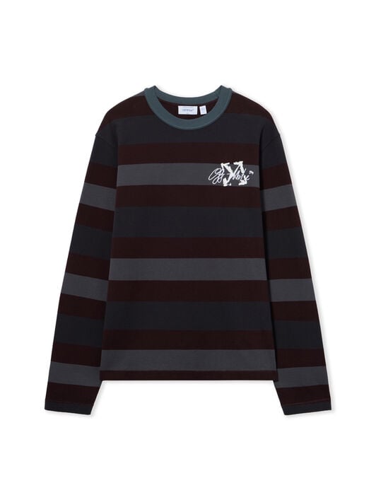 Stroke Striped Long Sleeve T-Shirt OFF WHITE Stroke Striped Long Sleeve T-Shirt MULTICOLOR 44MAB09KF26J002