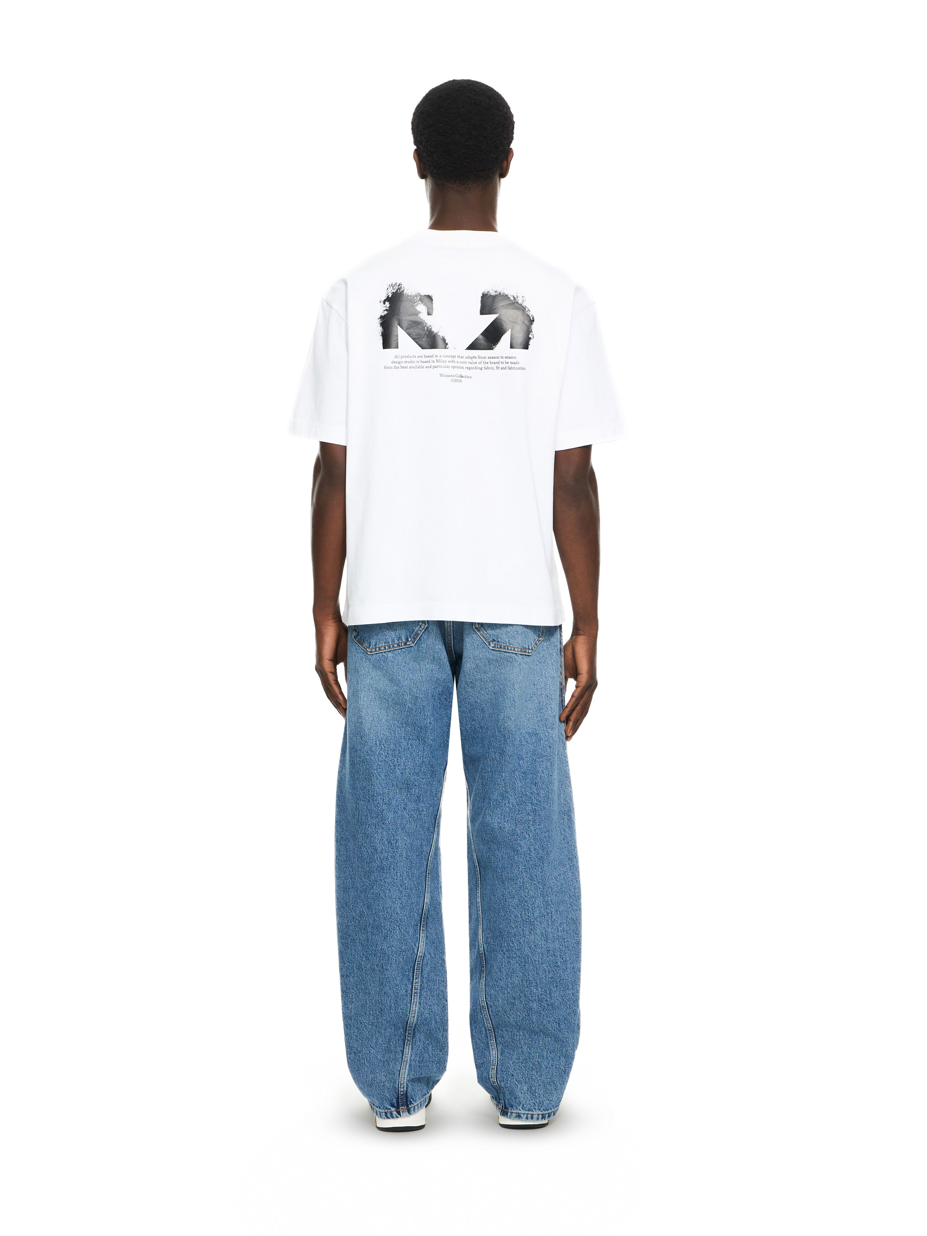 OFF WHITE Half Arrow Skate T-Shirt White-Black 2AA13FS26JER001