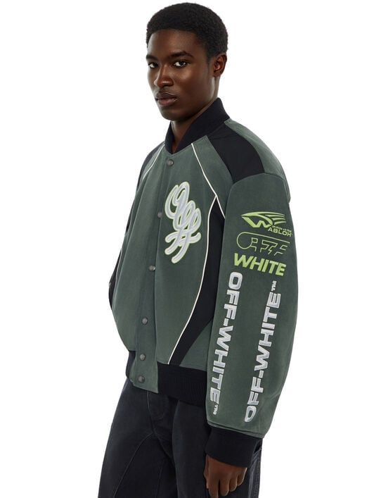 Racing Staff Varsity Jacket OFF WHITE Racing Staff Varsity Jacket CILANTRO 44MJA13ZF26L001