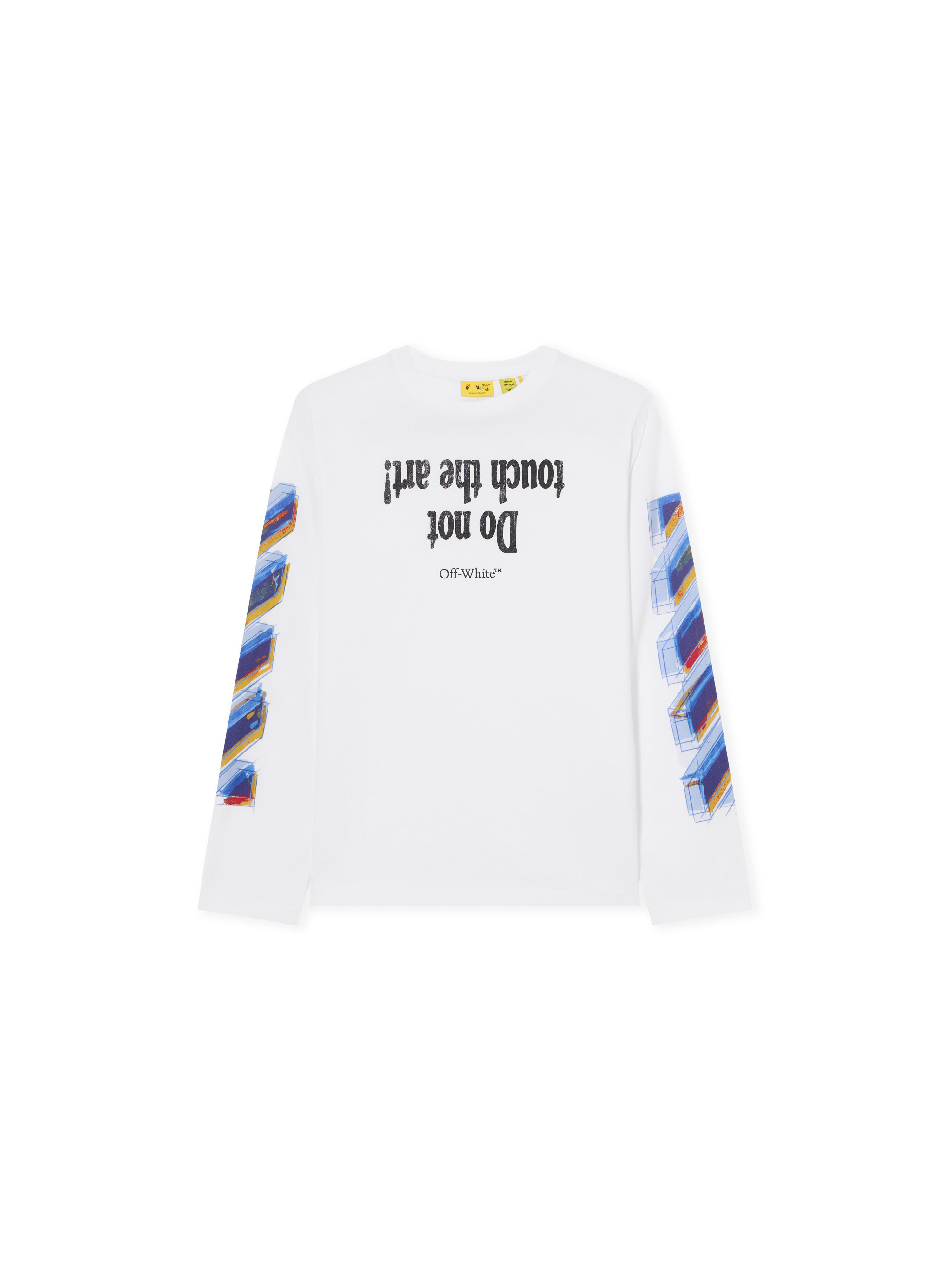 OFF WHITE Art Quote Long Sleeve T-Shirt WHITE 44BAB001F26J001