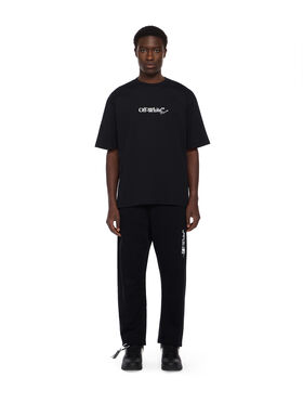 OFF WHITE Scribble Arrow Short-Sleeve Logo T-Shirt BLACK - WHITE OMAA120F25JER00C