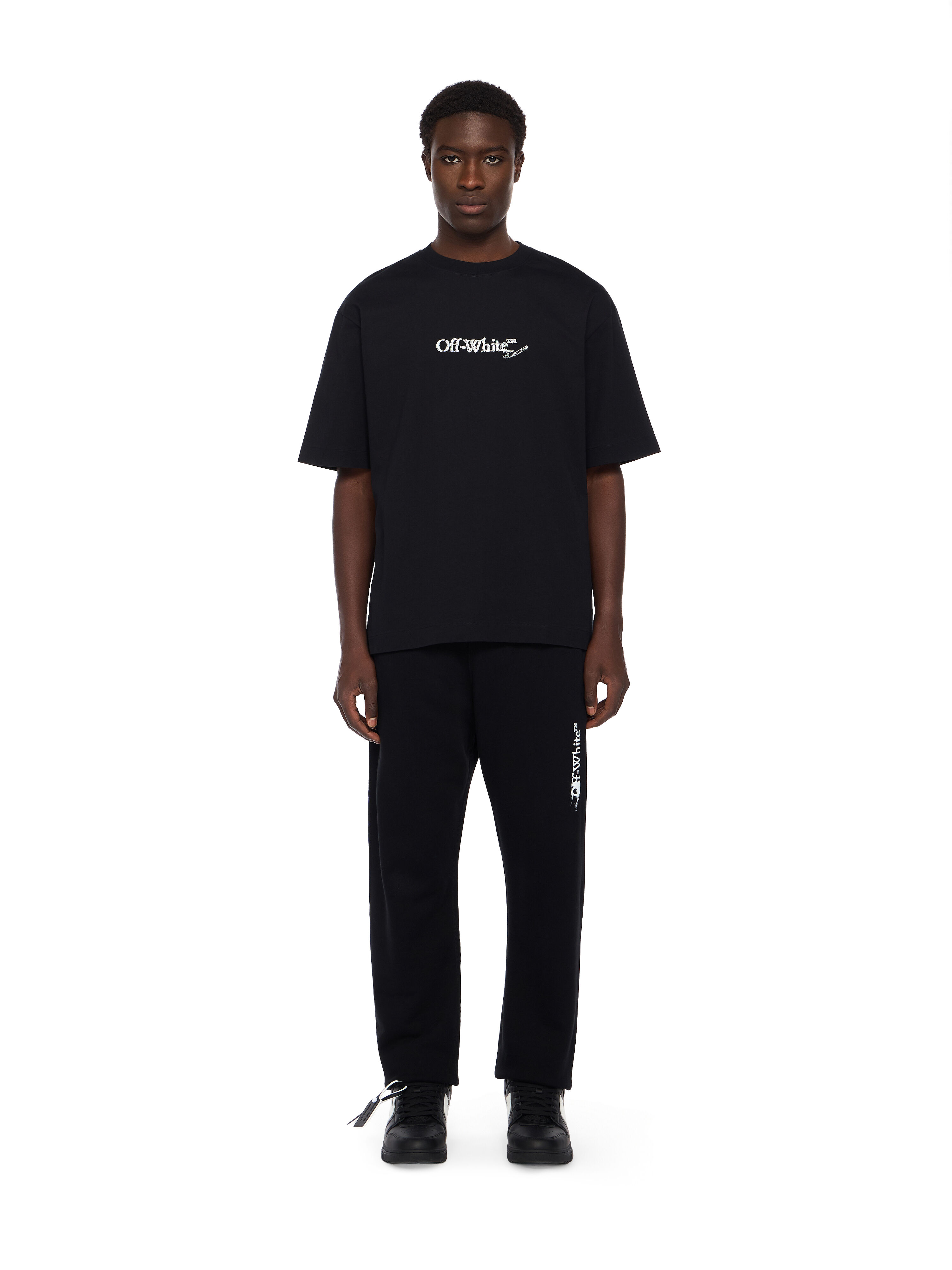 OFF WHITE Scribble Arrow Skate Logo T-Shirt BLACK - WHITE OMAA120F25JER00C