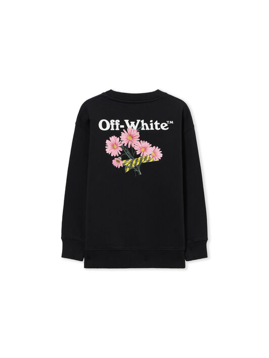 OFF WHITE Daisy Tape Crewneck BLACK 44GBA001S26F003