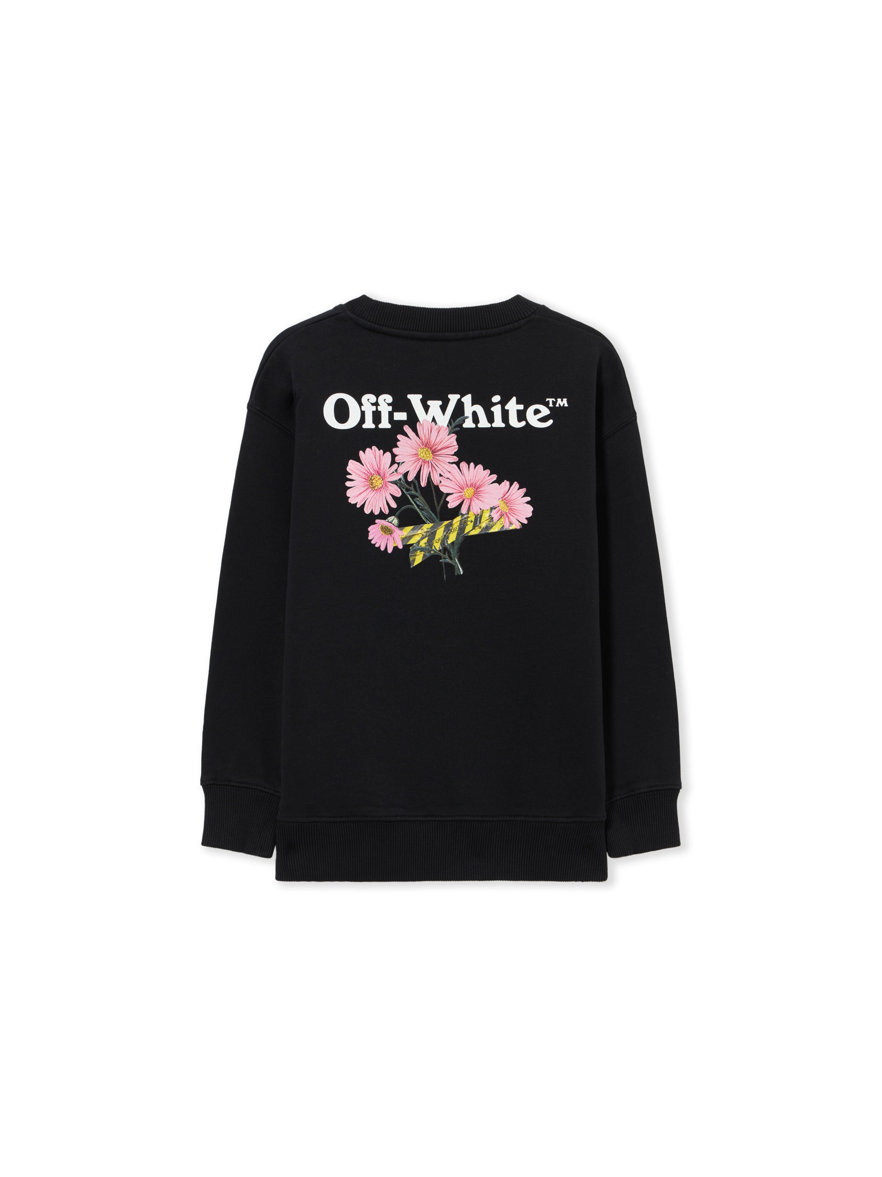 OFF WHITE Daisy Tape Crewneck BLACK 44GBA001S26F003