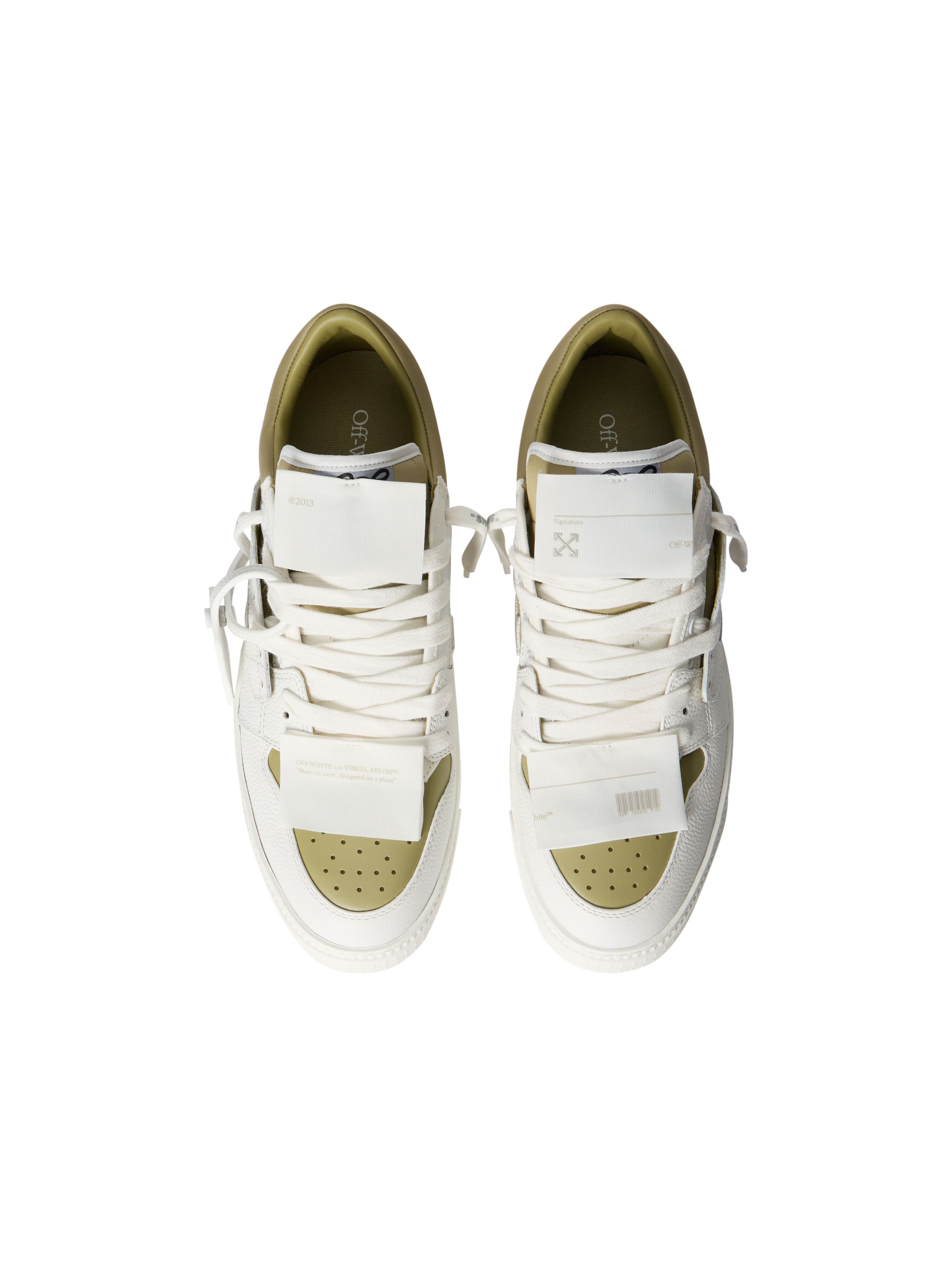 OFF WHITE 3.0 Off Court Low Top Sneakers WHITE - GREY GREEN OMIA29KF25LEA001