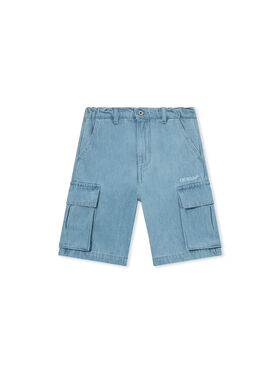 OFF WHITE Diag Sketch Denim Cargo Short MEDIUM BLUE 44BYC002S26D001