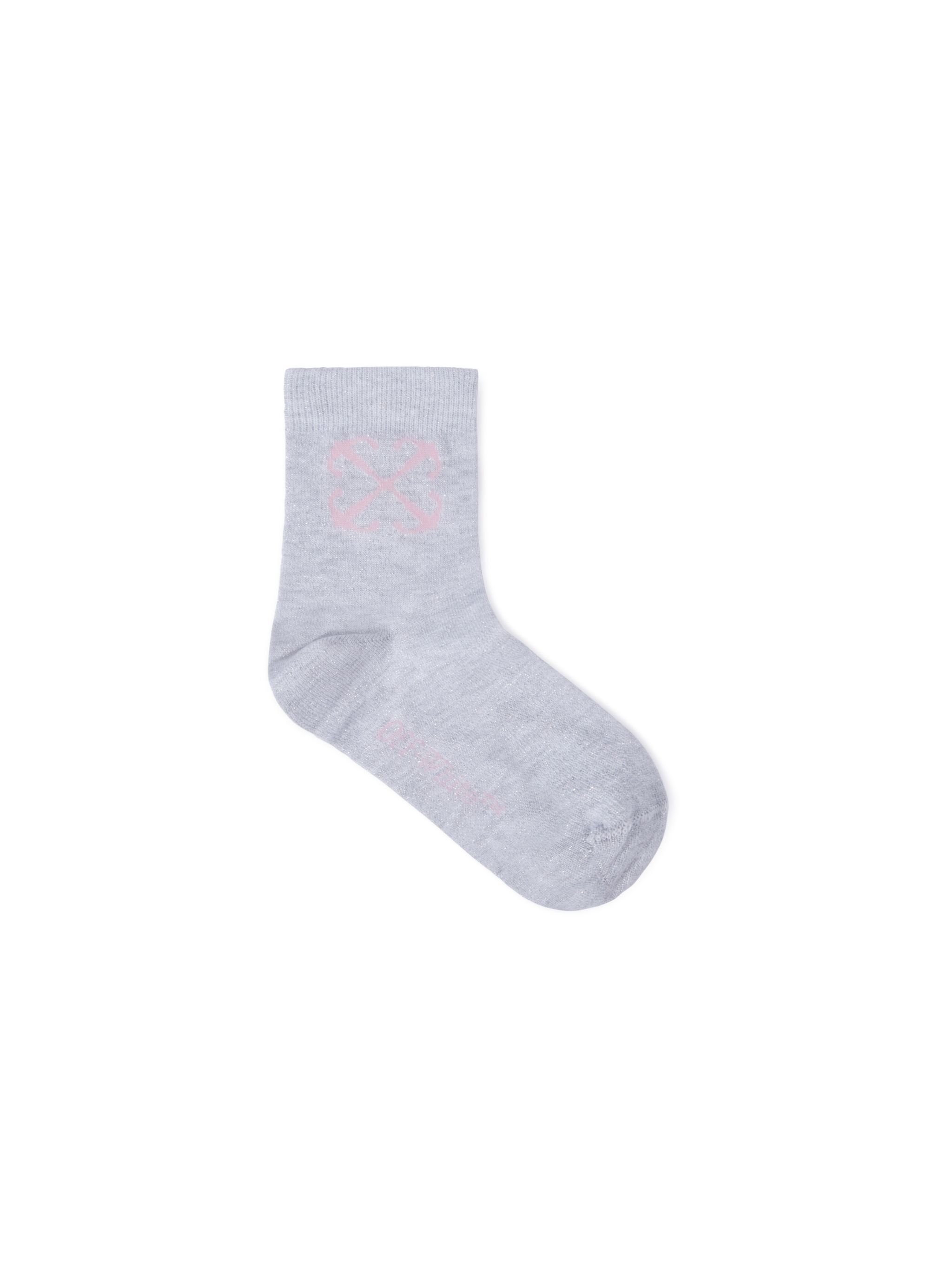 OFF WHITE Arrow Mid High Socks GREY OGRA004F24KNI002