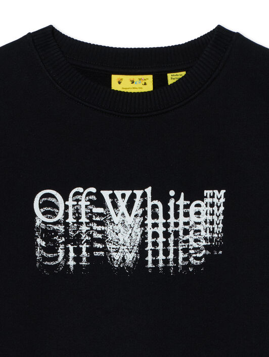 OFF WHITE Big Bookish Stamp Crewneck Sweatshirt BLACK 44BBA001F26F001