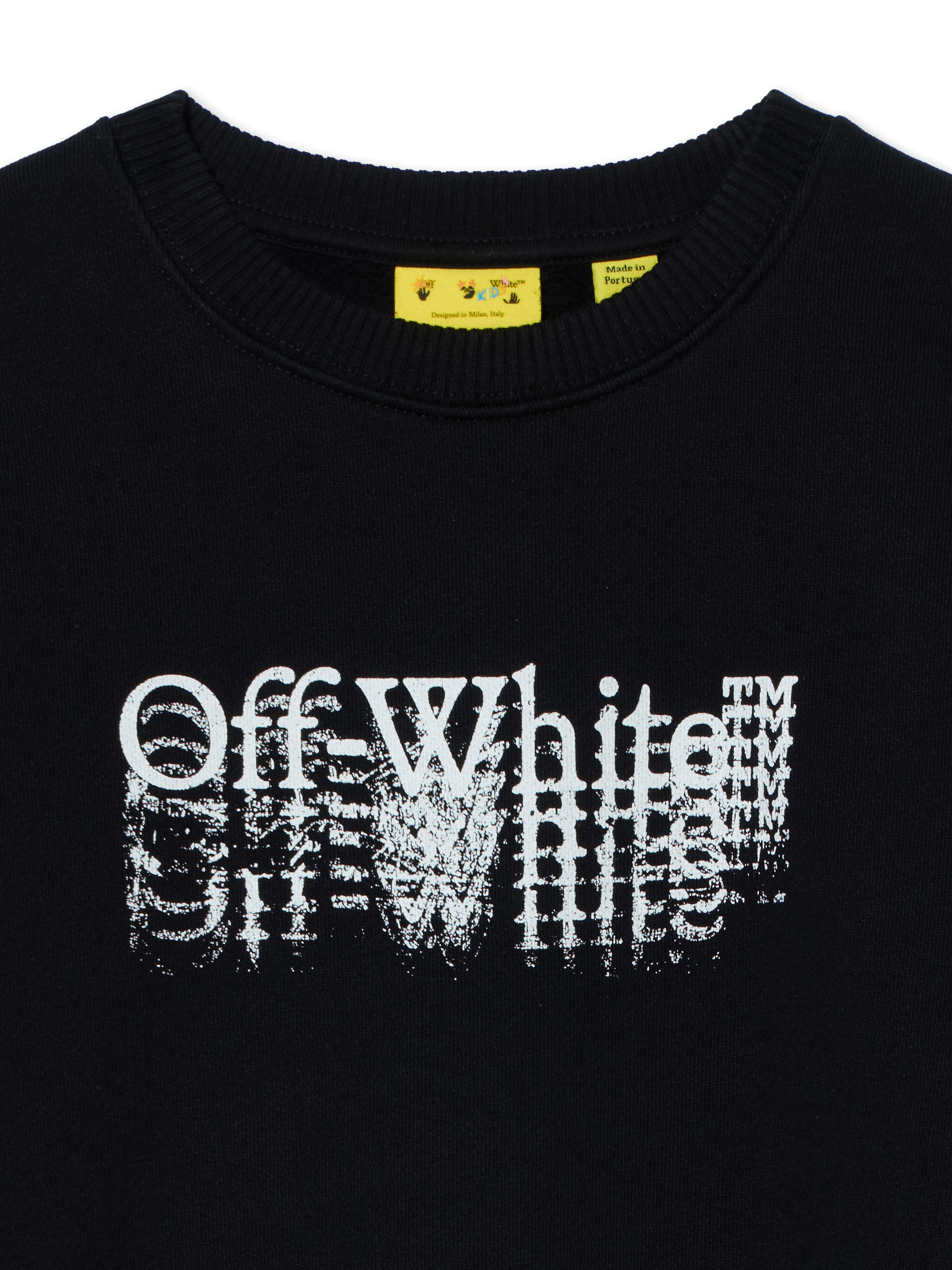 OFF WHITE Big Bookish Stamp Crewneck Sweatshirt BLACK 44BBA001F26F001