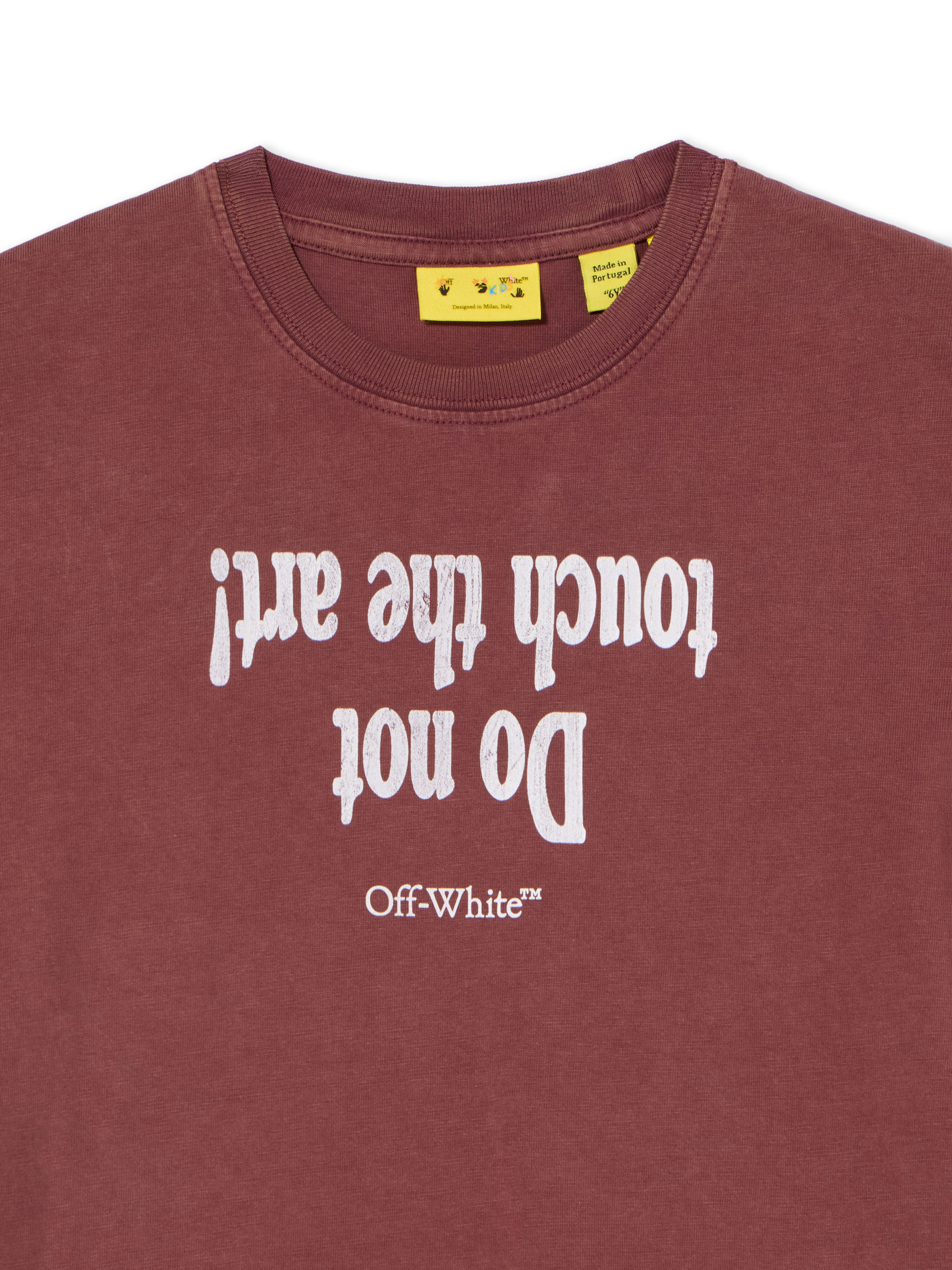 Art Quote T-Shirt OFF WHITE Art Quote T-Shirt RED MAHOGANY 44BAA002F26J00B