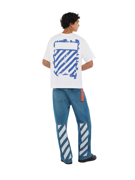 LAB L/AB Graffiti Diagonal T-shirt WHITE 44LABF26T085