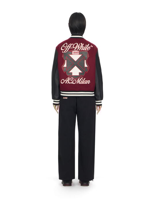AC Milan X Off-White™ Varsity Jacket OFF WHITE AC Milan X Off-White™ Varsity Jacket Black-No Color 29G00568T