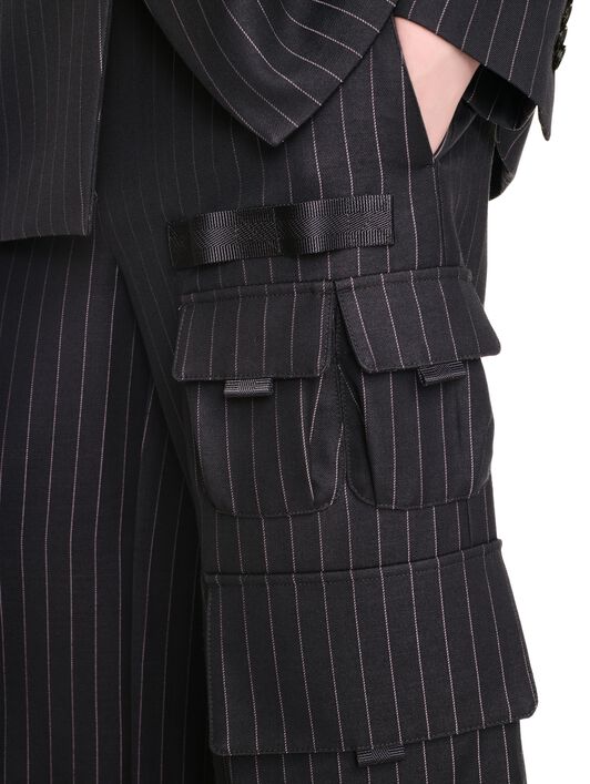 OFF WHITE PINSTRIPE TOYBOX CARGO PANT  OWCF017F24FAB002